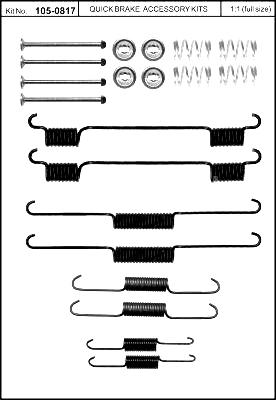 Quick Brake 105-0817 Repair kit brake pad