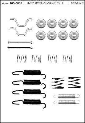 Quick Brake 105-0816 Repair kit brake pad Quick Brake 105-0816 Repair kit brake pad