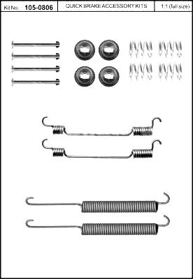 Quick Brake 105-0806 Repair kit brake pad Quick Brake 105-0806 Repair kit brake pad
