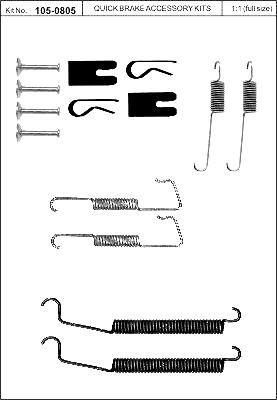 Quick Brake 105-0805 Repair kit brake pad Quick Brake 105-0805 Repair kit brake pad