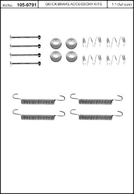 Quick Brake 105-0791 Repair kit brake pad Quick Brake 105-0791 Repair kit brake pad