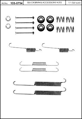 Quick Brake 105-0754 Repair kit brake pad Quick Brake 105-0754 Repair kit brake pad