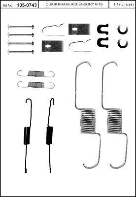 Quick Brake 105-0743 Repair kit brake pad Quick Brake 105-0743 Repair kit brake pad