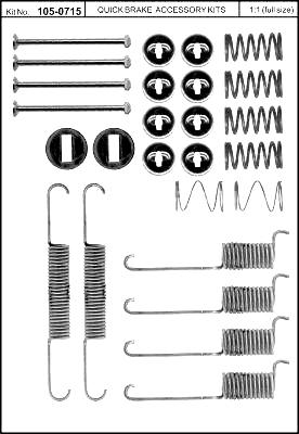 Quick Brake 105-0715 Repair kit brake pad