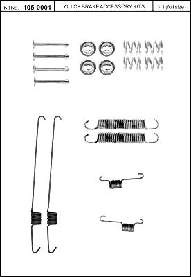 Quick Brake 105-0001 Repair kit brake pad Quick Brake 105-0001 Repair kit brake pad