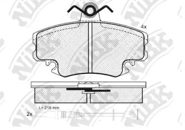 NIBK PN0284W Колодки гальмівні NIBK PN0284W Колодки гальмівні