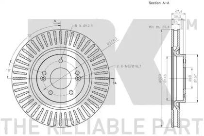 NK 203443 Brake disc NK 203443 Brake disc