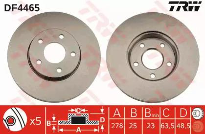 TRW DF4465 Brake disc TRW DF4465 Brake disc
