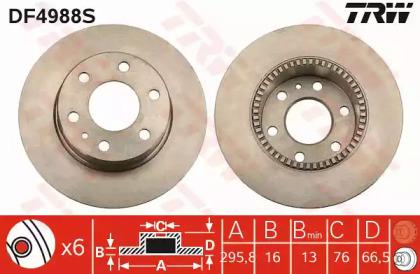 TRW DF4988S Brake disc