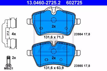 Ate 13.0460-2725.2 Brake pads