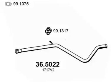 Asso 36.5022 Випускна труба відпрацьованих газів Asso 36.5022 Випускна труба відпрацьованих газів