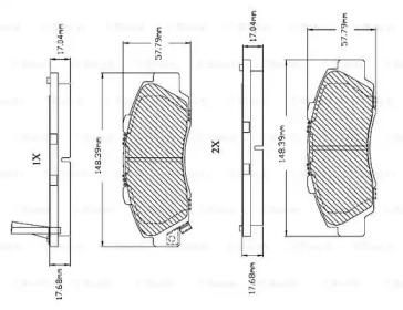 Bosch F 03B 150 016 Колодки гальмівні Bosch F 03B 150 016 Колодки гальмівні