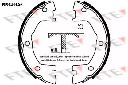FTE BB1411A5 Колодки гальмівні FTE BB1411A5 Колодки гальмівні
