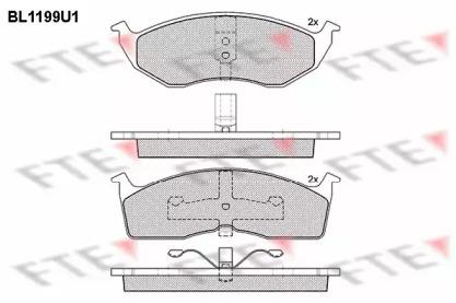 FTE BL1199U1 Brake pads FTE BL1199U1 Brake pads