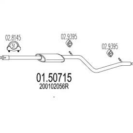 MTS 01.50715 Muffler assy front MTS 01.50715 Muffler assy front