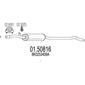 MTS 01.50816 Середній глушник вихлопних газів MTS 01.50816 Середній глушник вихлопних газів