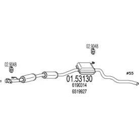 MTS 01.53130 Muffler assy front MTS 01.53130 Muffler assy front