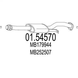 MTS 01.54570 Muffler assy front