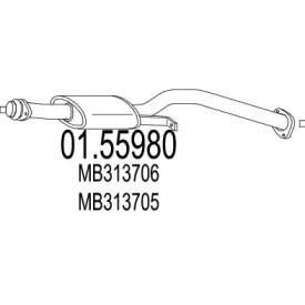 MTS 01.55980 Muffler assy front