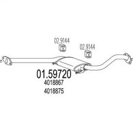 MTS 01.59720 Muffler assy front MTS 01.59720 Muffler assy front
