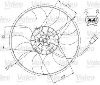 Valeo 696013 Fan and motor assy Valeo 696013 Fan and motor assy