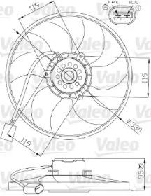 Valeo 696287 Fan and motor assy Valeo 696287 Fan and motor assy