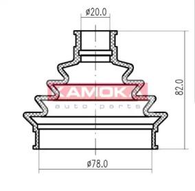 Kamoka 1146238 Dust boot kit axle joint Kamoka 1146238 Dust boot kit axle joint