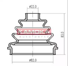 Kamoka 1147082 Пильник привідного валу