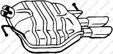 Bosal 105-033 Глушник вихлопних газів кінцевий Bosal 105-033 Глушник вихлопних газів кінцевий