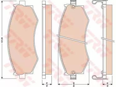 TRW GDB1016 Колодки гальмівні TRW GDB1016 Колодки гальмівні