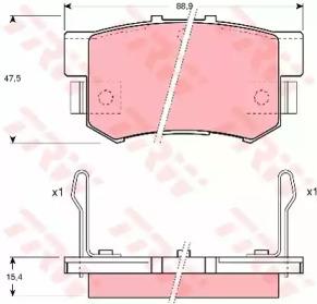TRW GDB1063 Brake pads