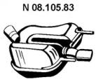 Eberspacher 08.105.83 Глушник вихлопних газів кінцевий