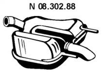 Eberspacher 08.302.88 Глушник вихлопних газів кінцевий