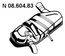 Eberspacher 08.604.83 Schalldaempfer Eberspacher 08.604.83 Schalldaempfer