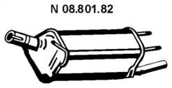 Eberspacher 08.801.82 Глушник вихлопних газів кінцевий Eberspacher 08.801.82 Глушник вихлопних газів кінцевий