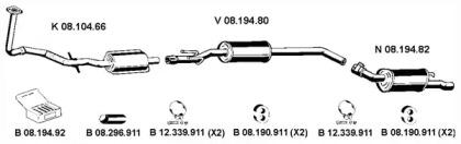 Eberspacher 082029 Schalldaempfer Eberspacher 082029 Schalldaempfer