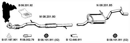 Eberspacher 082033 Глушник вихлопних газів кінцевий