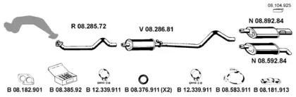 Eberspacher 082131 Глушник вихлопних газів кінцевий