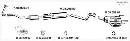 Eberspacher 082435 Sprezyna uklad wydechowy wal
