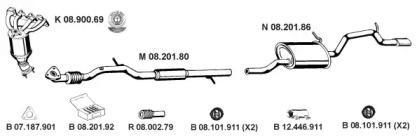 Eberspacher 082540 Sprezyna uklad wydechowy wal
