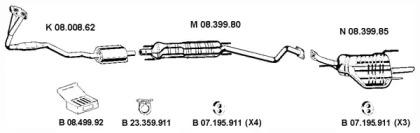 Eberspacher 082718 Глушник вихлопних газів кінцевий
