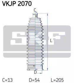 SKF VKJP 2070 Пыльник рулевой рейки SKF VKJP 2070 Пыльник рулевой рейки