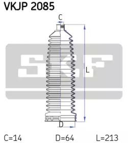 SKF VKJP 2085 Пыльник рулевой рейки SKF VKJP 2085 Пыльник рулевой рейки