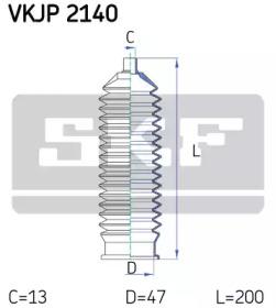 SKF VKJP 2140 Пильник рульової рейки SKF VKJP 2140 Пильник рульової рейки