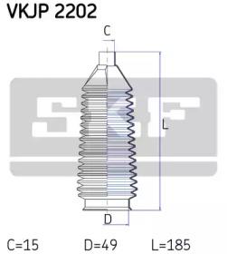 SKF VKJP 2202 Пильник рульової рейки SKF VKJP 2202 Пильник рульової рейки