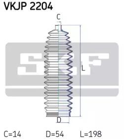 SKF VKJP 2204 Пыльник рулевой рейки
