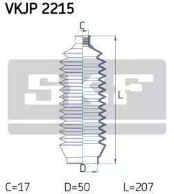 SKF VKJP 2215 Пыльник рулевой рейки