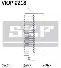 SKF VKJP 2218 Пильник рульової рейки SKF VKJP 2218 Пильник рульової рейки