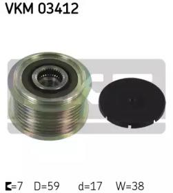 SKF VKM 03412 Механізм вільного ходу генератора SKF VKM 03412 Механізм вільного ходу генератора