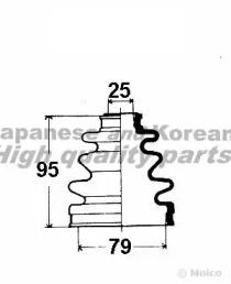 Ashuki T501-01 Dust boot kit axle joint Ashuki T501-01 Dust boot kit axle joint